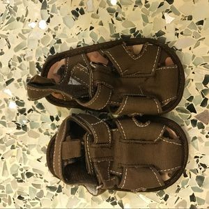 Brown baby sandals
